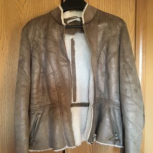 Cute faux suede coat